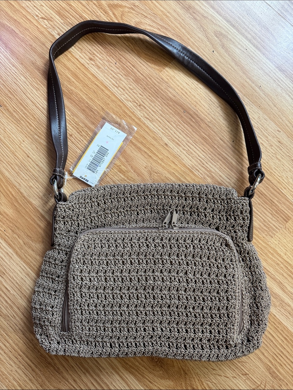 Rosetti Brown Crochet Shoulder Bag with Matching Wallet 🔅 - Picture 5 of 9